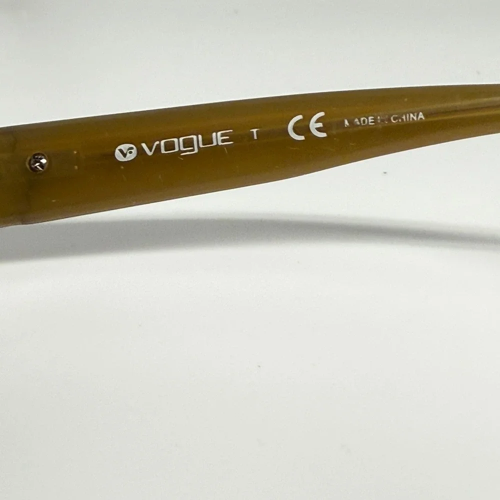 Vogue VO 3779-B 813 Brown Gold Semi Rimless Eyeglass Frames 53-17-135 Crystal